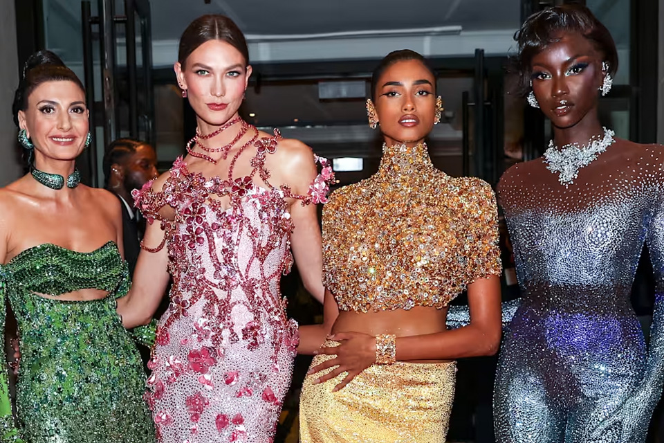 Swarovski Couture at The Met Gala 2024 Karlie Kloss, Irina Shayk, Imaan Hammam, Anok Yai